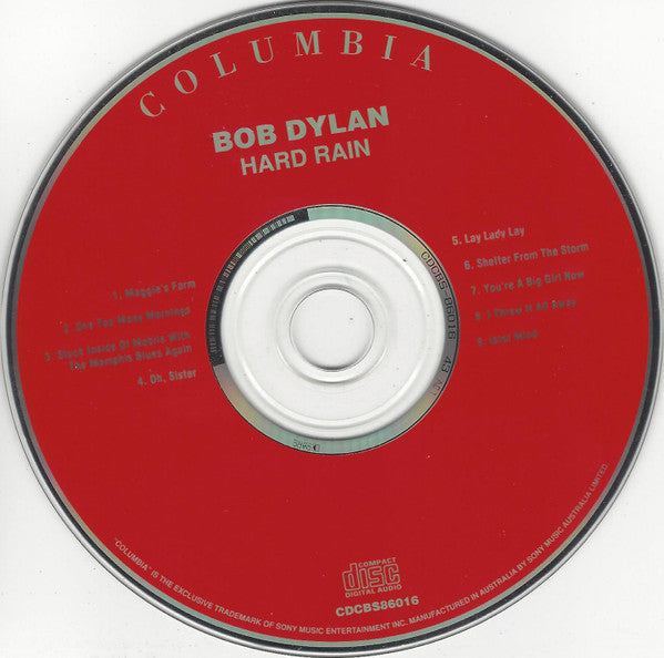 Bob Dylan : Hard Rain (CD, Album, RE)