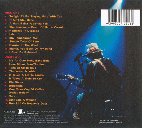 Bob Dylan : Live 1975 (The Rolling Thunder Revue) (2xCD, Album + DVD-V, PAL + Box, Dlx)
