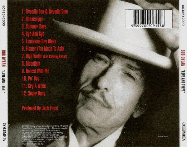 Bob Dylan : "Love And Theft" (CD, Album)