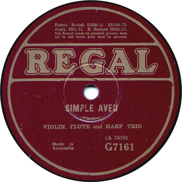 Unknown Artist : Angel's Serenade / Simple Aveu (Shellac, 10")