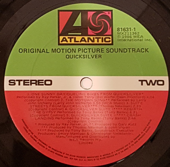 Various : Quicksilver (Original Motion Picture Soundtrack) (LP, Album)