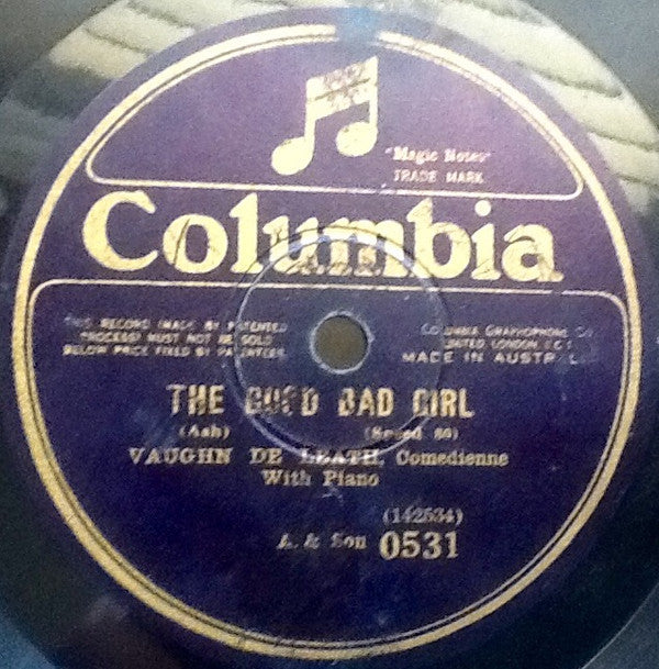 Vaughn De Leath : Looking At The World Thru Rose Colored Glasses / The Good Bad Girl (Shellac, 10", 80 RPM)