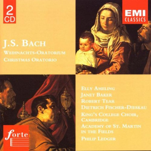 J. S. Bach* - Elly Ameling, Janet Baker, Robert Tear, Dietrich Fischer-Dieskau, King's College Choir, Cambridge*, Academy Of St. Martin In The Fields*, Philip Ledger : Weihnachts-Oratorium = Christmas Oratorio (2xCD, RE, RM)