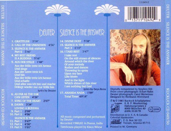 Deuter : Silence Is The Answer (CD, Album, RE, RM)