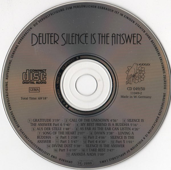 Deuter : Silence Is The Answer (CD, Album, RE, RM)