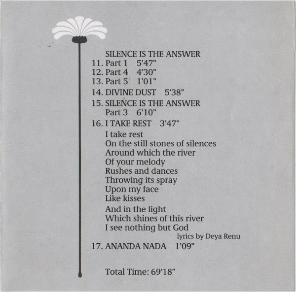 Deuter : Silence Is The Answer (CD, Album, RE, RM)
