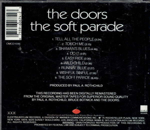 The Doors : The Soft Parade (CD, Album, RE, RM)