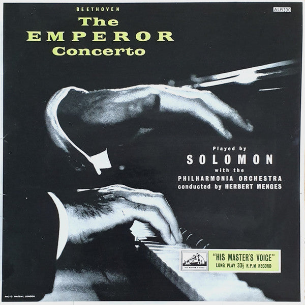 Ludwig van Beethoven, Solomon (6) With The Philharmonia Orchestra Conducted By Herbert Menges : The Emperor Concerto (LP, Mono)
