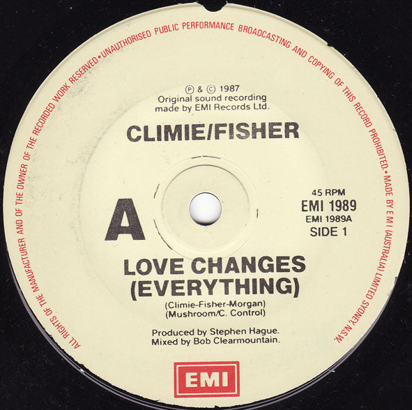 Climie/Fisher* : Love Changes (Everything) (7")