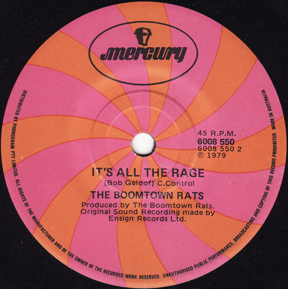 The Boomtown Rats : I Don't Like Mondays (7", Single)