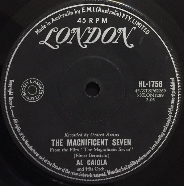 Al Caiola And His Orchestra : The Magnificent Seven (7", Single)