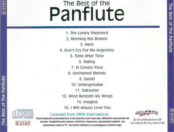 Various : The Best Of The Panflute (CDr, CD-ROM)