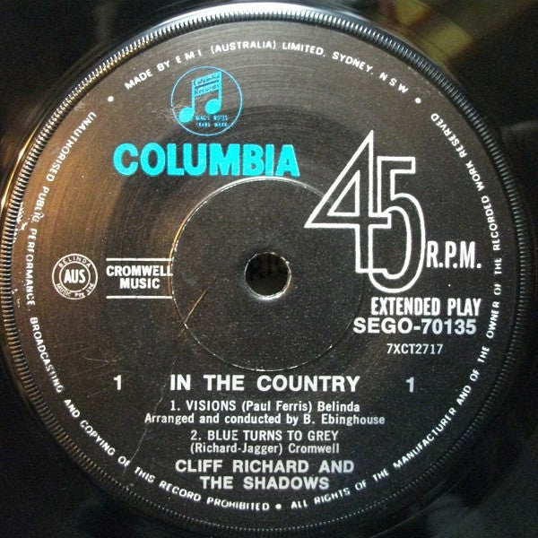 Cliff Richard And The Shadows* : 'In The Country' (7", EP, Mono)