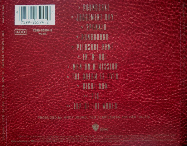 Van Halen : For Unlawful Carnal Knowledge (CD, Album, RE)
