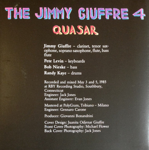 The Jimmy Giuffre 4 : Quasar (CD, Album)