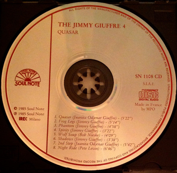 The Jimmy Giuffre 4 : Quasar (CD, Album)