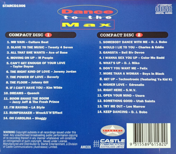Various : Dance To The Max (2xCD, Comp)