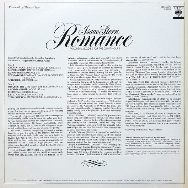 Isaac Stern : Romance (LP, Album)