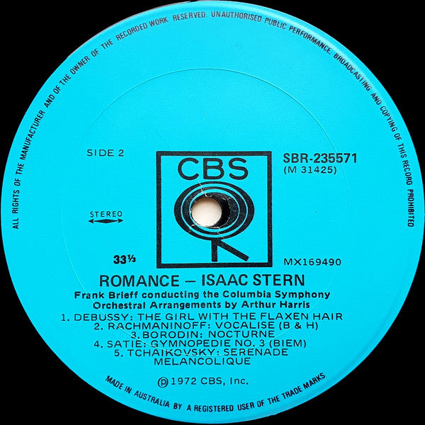 Isaac Stern : Romance (LP, Album)