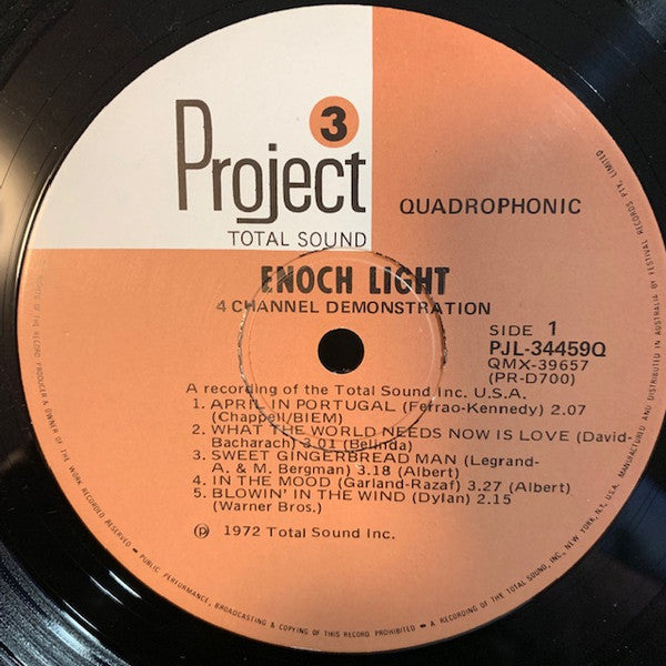 Enoch Light : 4 Channel Stereo (LP, Album, Comp, Quad)