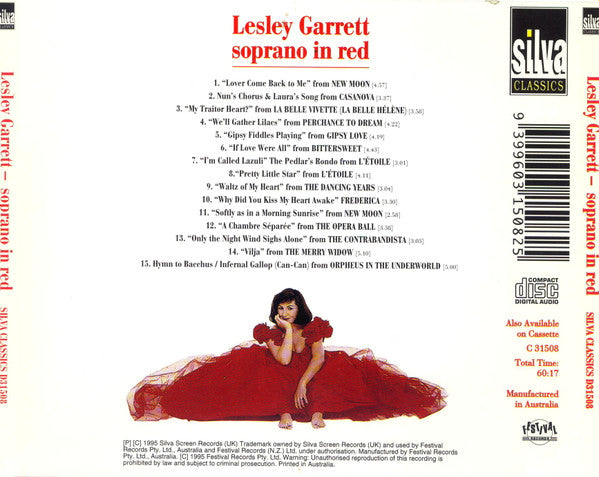Lesley Garrett, The Royal Philharmonic Concert Orchestra Conducted By James Holmes : Soprano In Red (CD, Album)