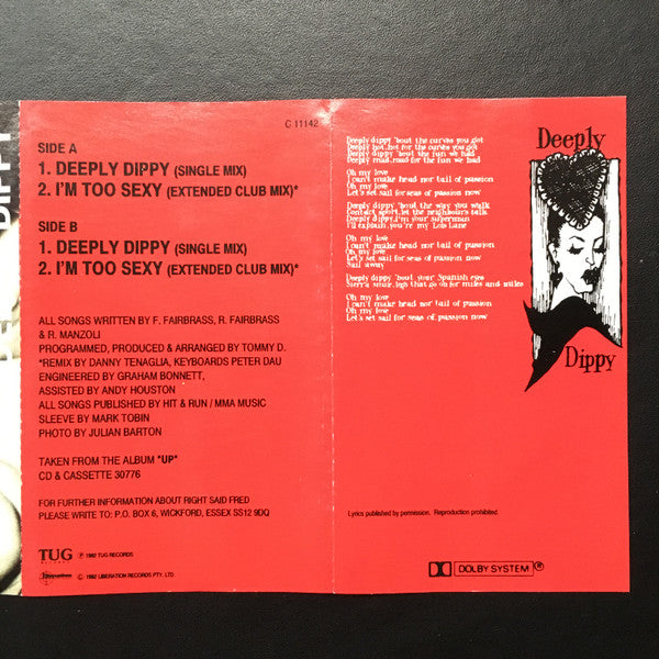 Right Said Fred : Deeply Dippy (Cass, Single, Cas)