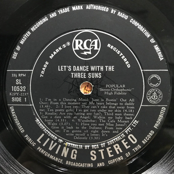 The Three Suns : Let's Dance With The Three Suns (LP, Album)