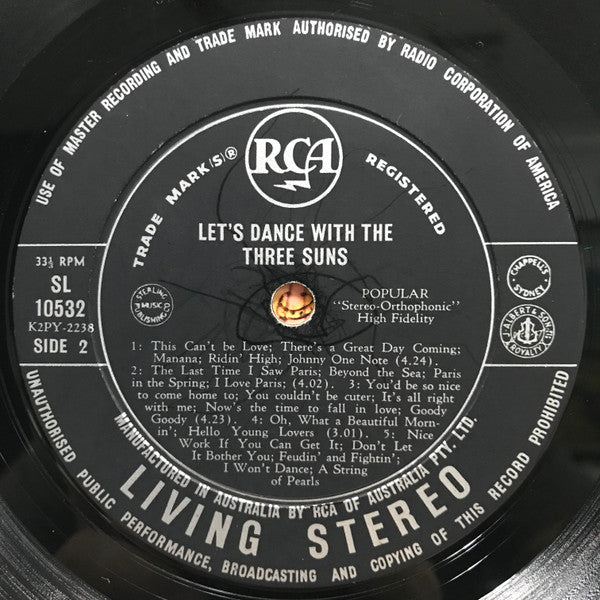 The Three Suns : Let's Dance With The Three Suns (LP, Album)