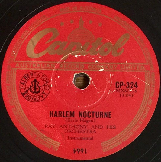 Ray Anthony & His Orchestra : Harlem Nocturne / The Hokey Pokey (Shellac, 10")