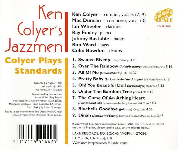 Ken Colyer's Jazzmen : Colyer Plays Standards (CD, Album, RM)