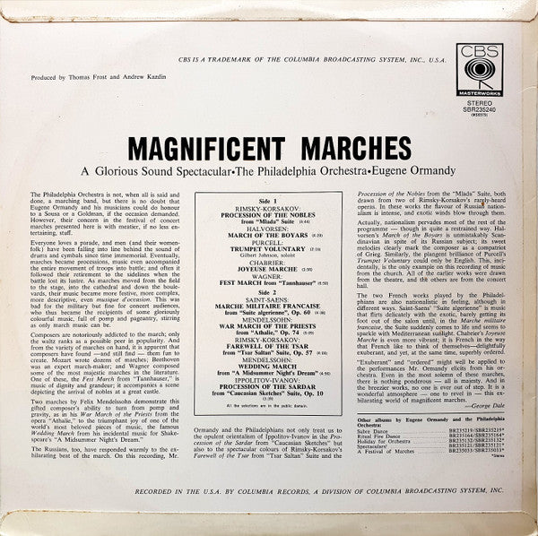 The Philadelphia Orchestra, Eugene Ormandy : Magnificent Marches (LP, Album)