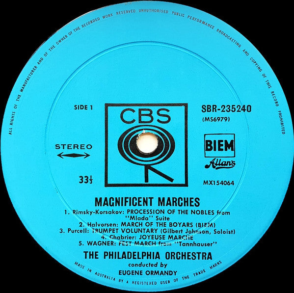 The Philadelphia Orchestra, Eugene Ormandy : Magnificent Marches (LP, Album)