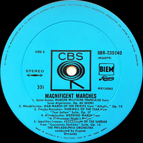 The Philadelphia Orchestra, Eugene Ormandy : Magnificent Marches (LP, Album)
