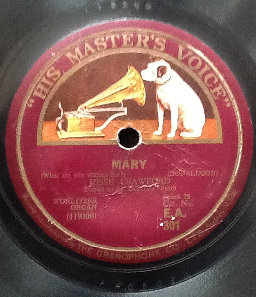 Jesse Crawford : Mary (What Are You Waiting For?) / Dancing Tambourine (Shellac, 10")