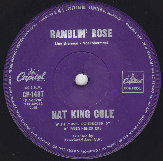 Nat King Cole : Ramblin' Rose (7", Single)