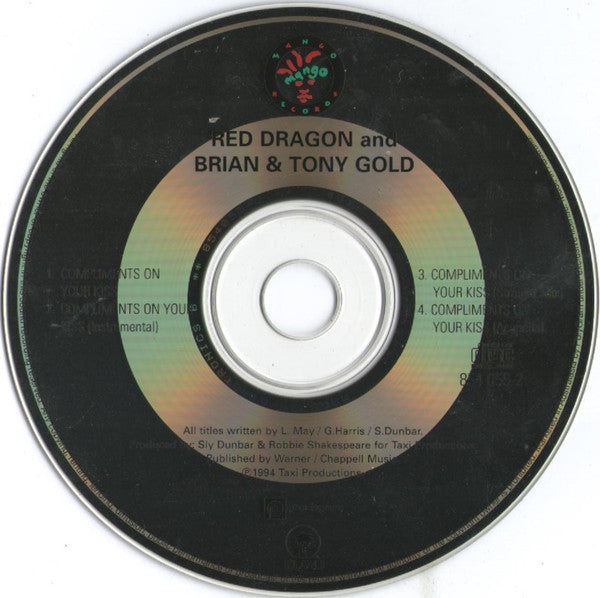Red Dragon With Brian & Tony Gold : Compliments On Your Kiss (CD, Maxi, Car)