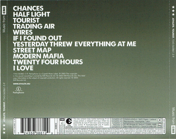 Athlete : Tourist (CD, Album, Copy Prot.)
