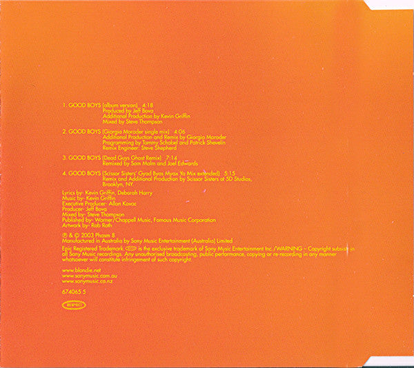 Blondie : Good Boys (CD, Single)