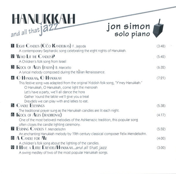 Jon Simon (3) : Hanukkah And All That Jazz (CD, Album)