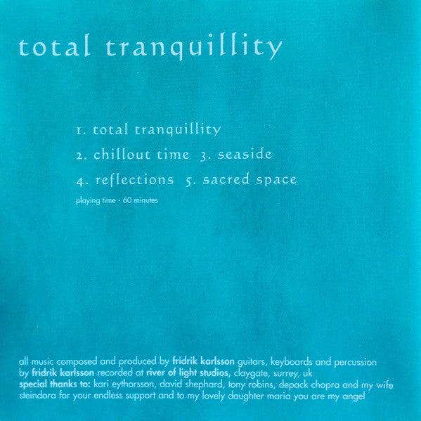 Fridrik Karlsson : Total Tranquillity (CD, Album)