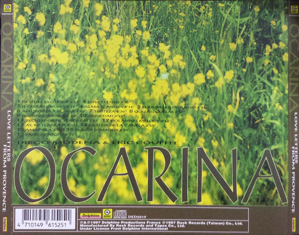 Diego Modena, Éric Couëffé : Ocarina - Love Letters From Provence (CD, Album)
