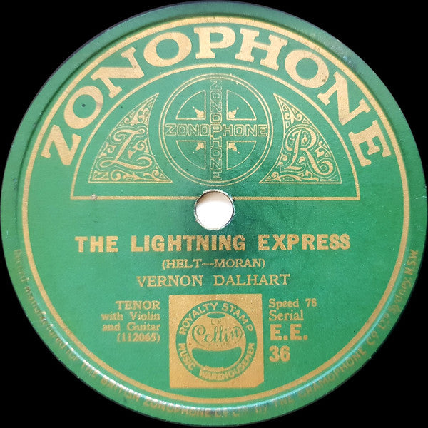 Vernon Dalhart : The Lightning Express / The Letter Edged In Black (Shellac, 10")