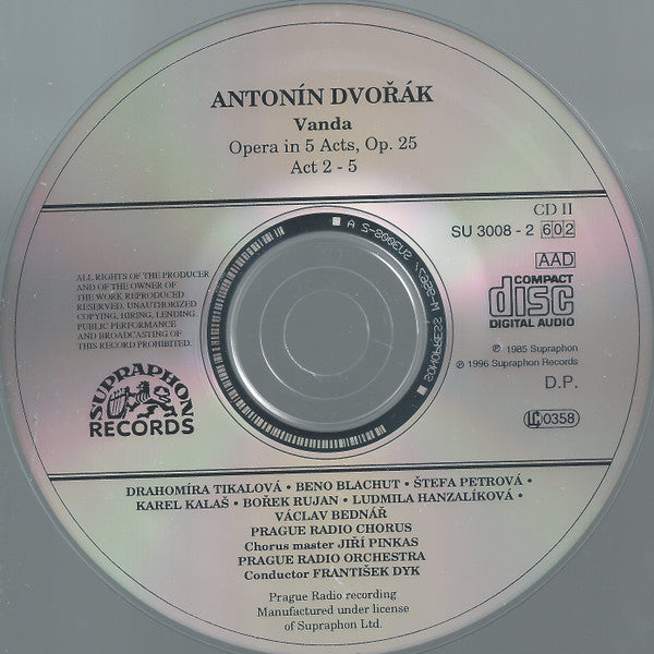 Antonín Dvořák, Prague Radio Chorus*, Prague Radio Orchestra* : Vanda  (2xCD, Album)