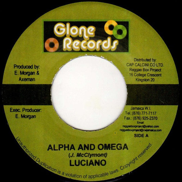 Luciano (2) : Alpha And Omega (7")