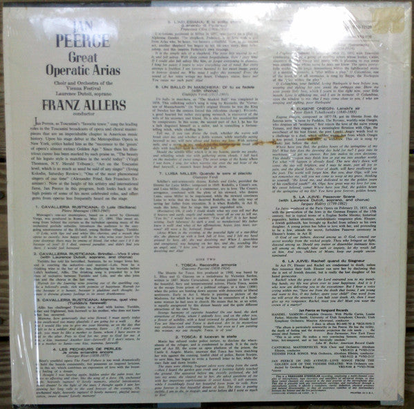 Jan Peerce : Great Operatic Arias (LP, Album)
