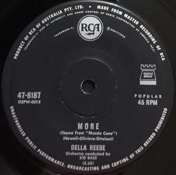 Della Reese : More (7", Single)