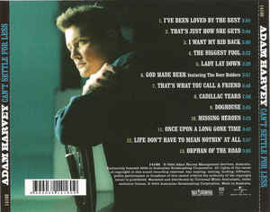 Adam Harvey : Can't Settle For Less (CD, Album)