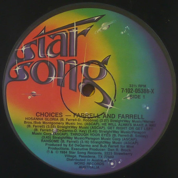 Farrell And Farrell : Choices (LP, Album)