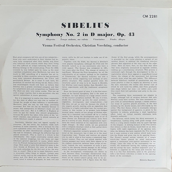 Sibelius*, Vienna Festival Orchestra*, Christian Voechting : Symphony No. 2 (LP, Album)