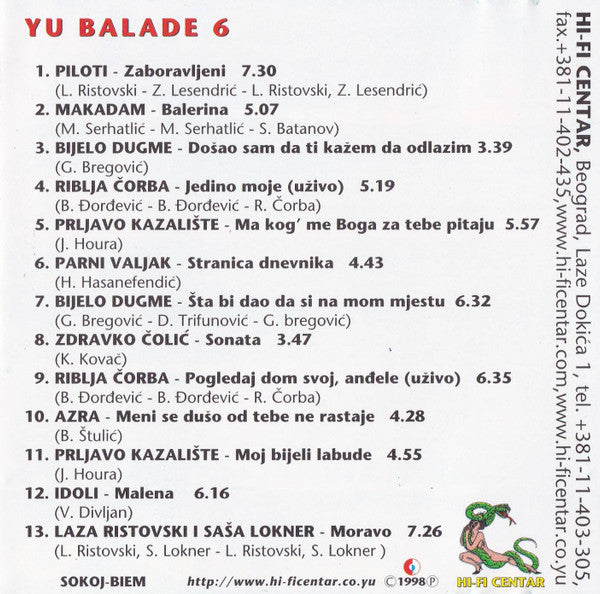 Various : YU Balade 6 (CD, Comp)